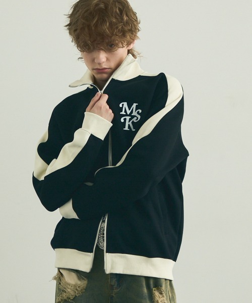 メンズ ブルゾン トラックジャケット サイドライン ルーズ a0643 Shoowtime コート ジャケット Line double zip oversize track