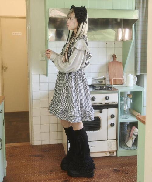 whinny おサボりメイドちゃんワンピ　ブルーチェック Amazon.co.jp: [ウィゴー] Whinny おサボりメイドちゃん ワンピ