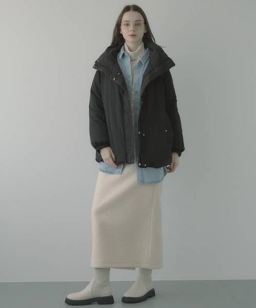 saloon（サルーン） ダウンジャケット S ライトブルー レディース