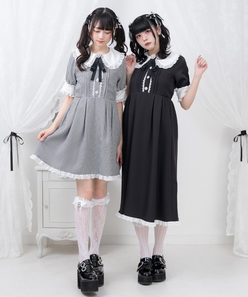 DearMyLove ワンピース DearMyLove ワンピース ハートチョーカーベルトレースワンピース