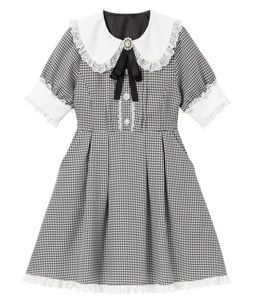 夢展望　ディアマイラブ dear mylove ご令嬢レースワンピース　チェック DearMyLove ワンピース ご令嬢レースワンピース : ZOZOTOWN