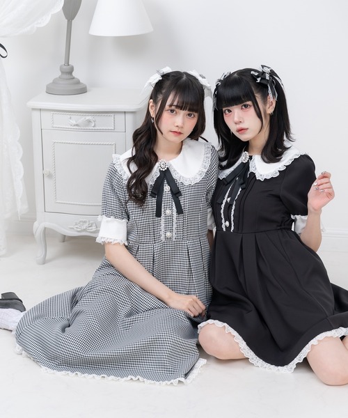 DearMyLove ワンピース DearMyLove ワンピース ハートチョーカーベルトレースワンピース