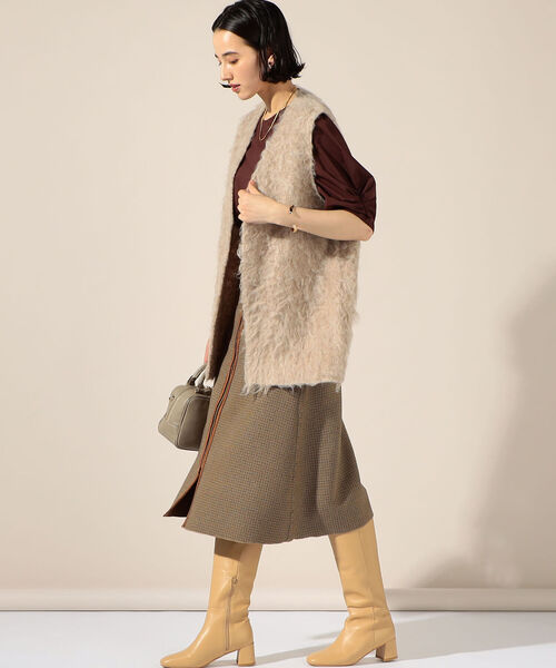 NOLLEY'S（ノーリーズ） ニットベスト 38 ベージュ レディース