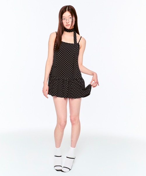 u*♡様 pois cami dress black ポワ Sサイズ　キャミドレ SEERSUCKER CAMI DRESS(SOLID)｜HELIOPOLE｜HÉLIOPÔLE（エリオ