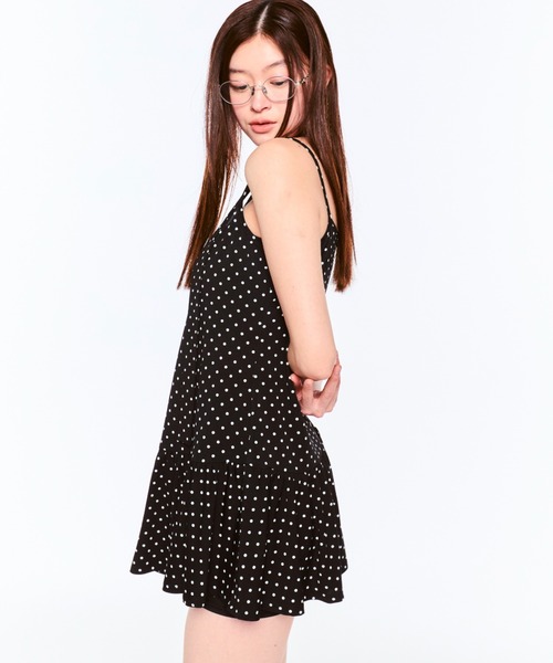 u*♡様 pois cami dress black ポワ Sサイズ　キャミドレ Layered Sheer Cami Dress – PAMEO POSE | 公式オンラインストア