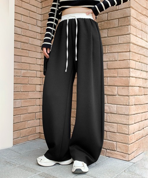 パンツ ダブルウエストカーブパンツ レディース : ZOZOTOWN Yahoo!店