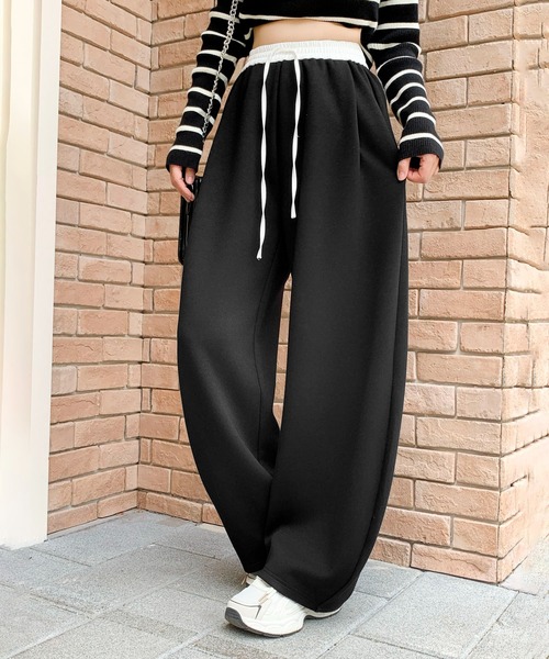 パンツ ダブルウエストカーブパンツ レディース : ZOZOTOWN Yahoo!店