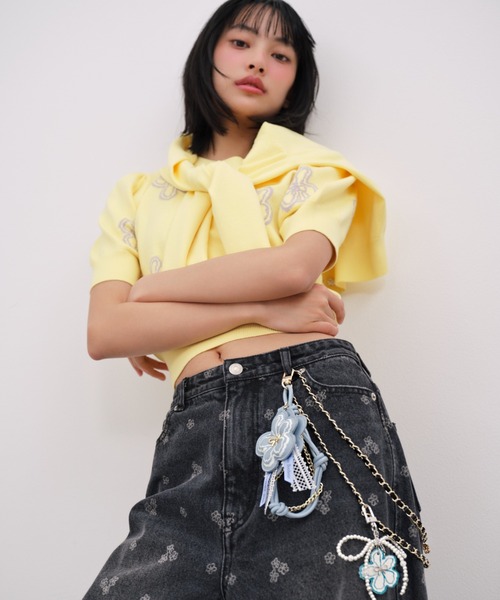 【お花プリントが可愛い♡】CHANEL★ジーンズ 花柄 CHANEL(シャネル) デニム・ジーパン(レディース) - 海外
