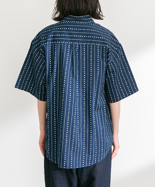 値下げCarhartt WIPSHORT-SLEEVE DREWE SHIRTS Carhartt WIP Drewe Shirt | Ink / Natural Heart C Pinstripe