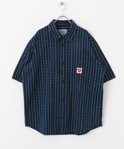 【carhartt】\"L/S Notus Shirt\"胸ポケット ストライプシャツ/2色 Carhartt WIP L/S Notus Shirt, Bova Stripe, Bluebird