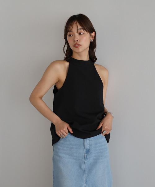 THENEWHOUSECOOPERHALTERNECKタンクトップ　ブラック スキンズ（SKINS）（レディース）タンクトップ レディース SERIES-3 ラ