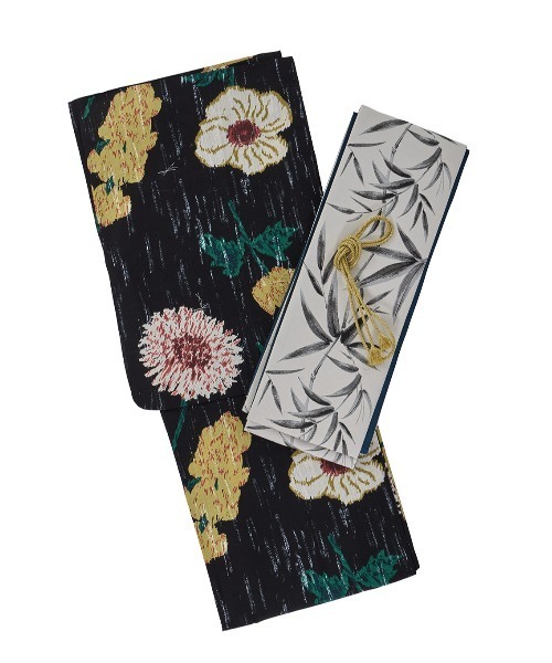 浴衣 KEITAMARUYAMA Ameri BLACK YUKATA Ameri（アメリ） 浴衣 KEITAMARUYAMA × Ameri BLACK FLOWER YUKATA