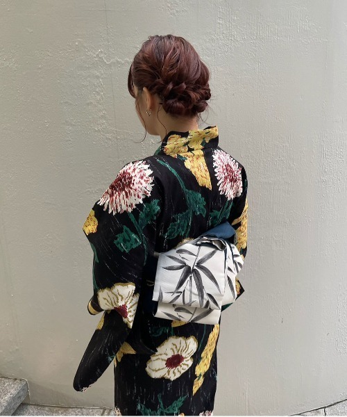 Ameri（アメリ） 浴衣 KEITAMARUYAMA × Ameri BLACK FLOWER YUKATA