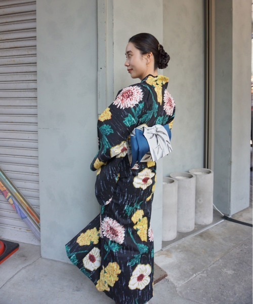 着物・浴衣 KEITAMARUYAMA Ameri BLACK FLOWER YUKATA Ameri（アメリ） 浴衣 KEITAMARUYAMA × Ameri BLACK FLOWER YUKATA