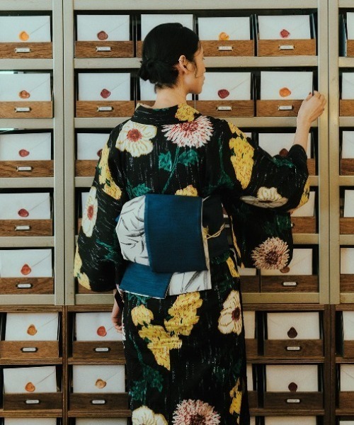 着物・浴衣 KEITAMARUYAMA Ameri BLACK FLOWER YUKATA KEITA MARUYAMA（ケイタマルヤマ） 浴衣 × Ameri BLACK FLOWER YUKATA