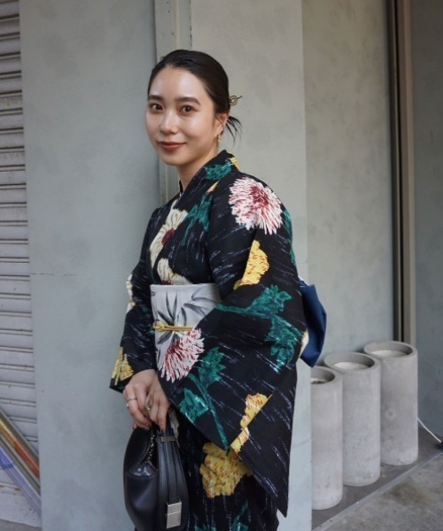 KEITA MARUYAMA（ケイタマルヤマ） 浴衣 × Ameri BLACK FLOWER YUKATA