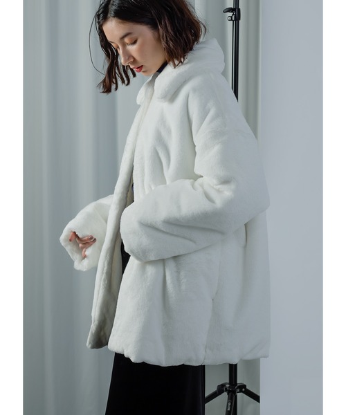 「Adoon plain」 コート FREE ブルーグレー レディース_画像4