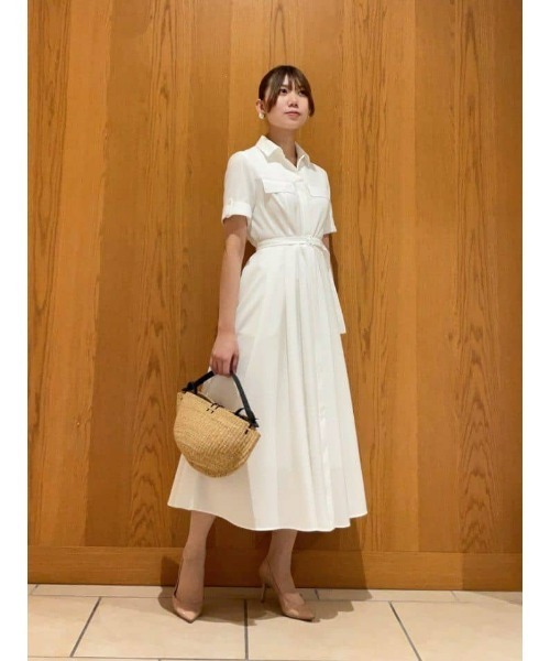 わんぴ allureville シャツワンピース サッカースキッパーターンバック