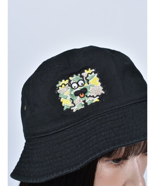 帽子 ハット 「Nevernotworking」ワンポイント刺繍ツイルハット バケハ