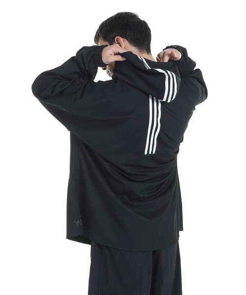 Y-3 ブルゾン アウター REFINED WOOL HOODED TOP 3-STRIPES メンズ