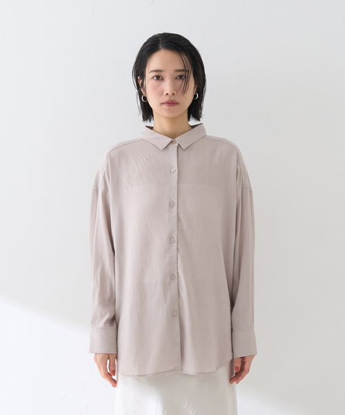 ROUGE VIF Sophie ブラウス シャツ 「新色追加」麻混バックスリット