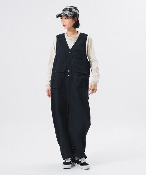 サロペット・オーバーオール・オールインワン laubeblanc 4wayTwillCombinaison Brown S 4way Twill combinaison – L'AUBE BLANC