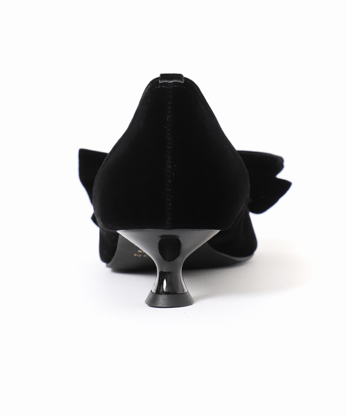 LE TALON パンプス 3.5cmポインテッドリボンオープントゥ