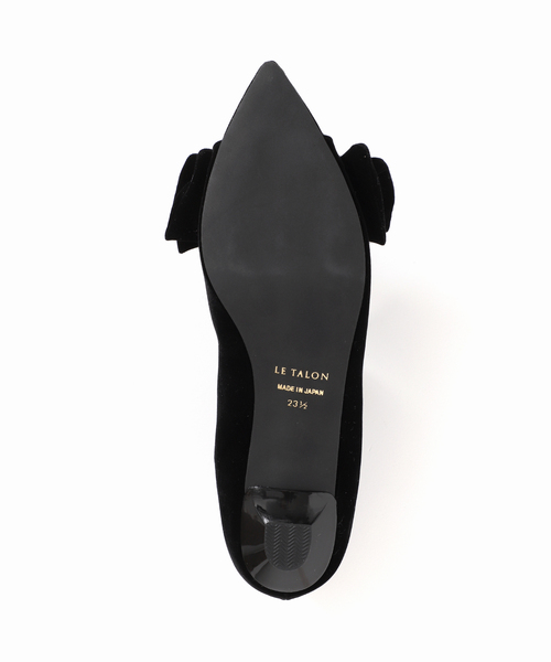 LE TALON パンプス 3.5cmポインテッドリボンオープントゥ