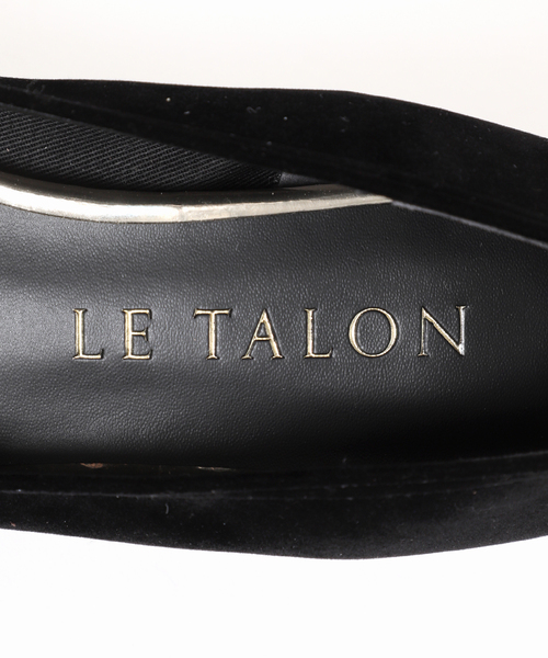 LE TALON パンプス 3.5cmポインテッドリボンオープントゥ