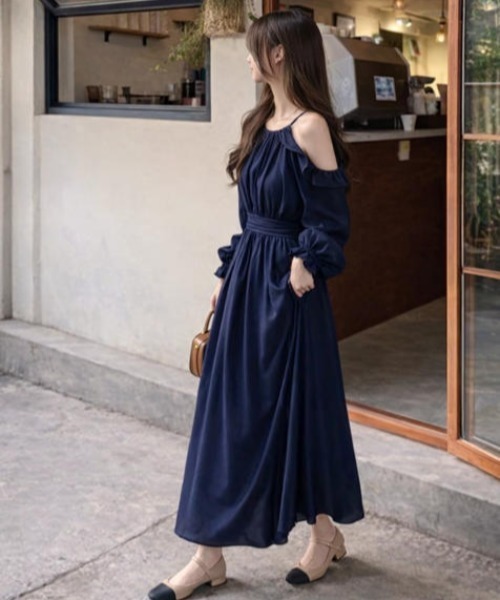 Aelina ワンピース オフショルダー長袖ワンピース : ZOZOTOWN Yahoo!店