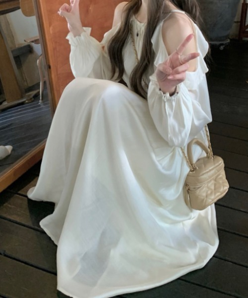 Aelina ワンピース オフショルダー長袖ワンピース : ZOZOTOWN Yahoo!店