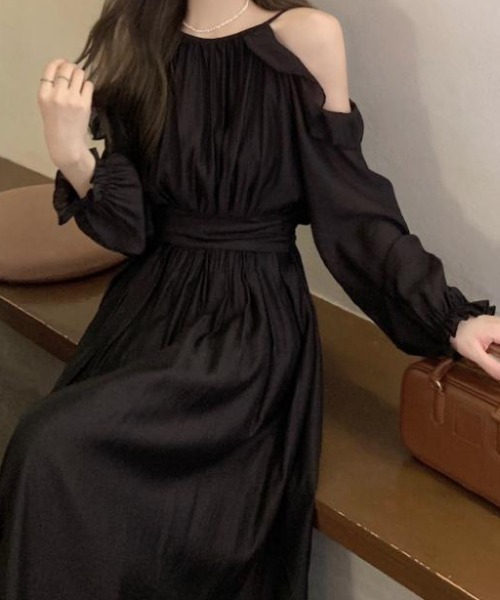 Aelina ワンピース オフショルダー長袖ワンピース : ZOZOTOWN Yahoo!店