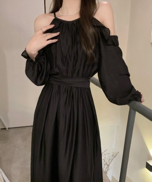 Aelina ワンピース オフショルダー長袖ワンピース : ZOZOTOWN Yahoo!店