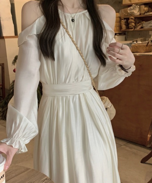 Aelina ワンピース オフショルダー長袖ワンピース : ZOZOTOWN Yahoo!店