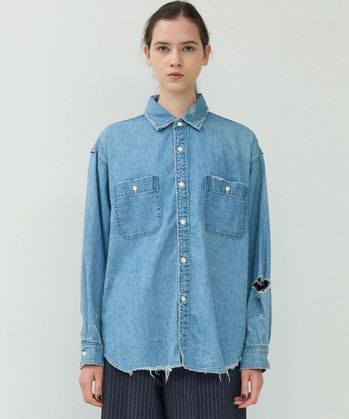 Johnbull（ジョンブル） ブラウス シャツ デニムオーバーシャツ