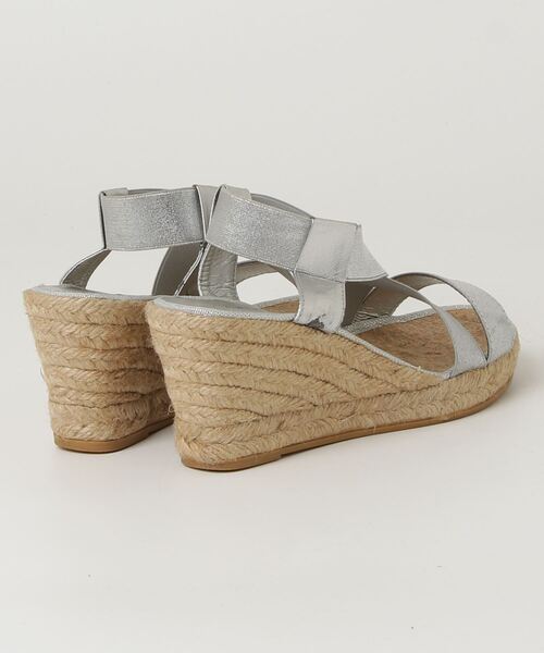 「LE CRABE ROUGE」 ヒールサンダル 36 シルバー レディース_画像2