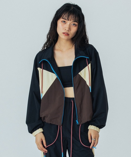 未使用品 OKIRAKU×ROSE BUD スタンドカラーレイヤードジャケット 中古・古着通販】ROSE BUD (ローズバッド) OKIRAKU (オキラク