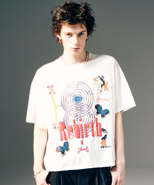 glamb（グラム） tシャツ Rebirth T-Shirt / リバースTシャツ メンズ