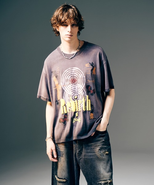 glamb（グラム） tシャツ Rebirth T-Shirt / リバースTシャツ メンズ