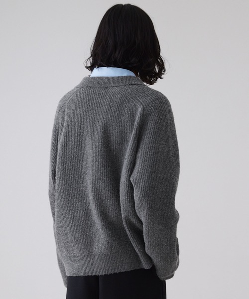 LUENNA カーディガン 「LUENNA」Collared Knit Polo Cardigan / 襟付き