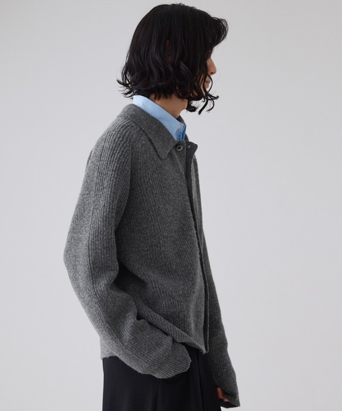 LUENNA カーディガン 「LUENNA」Collared Knit Polo Cardigan / 襟付き