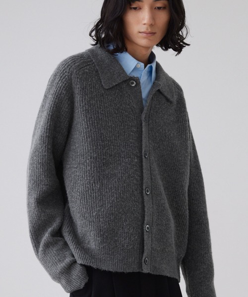 LUENNA カーディガン 「LUENNA」Collared Knit Polo Cardigan / 襟付き 