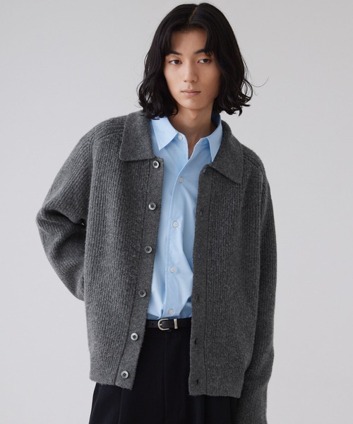 LUENNA カーディガン 「LUENNA」Collared Knit Polo Cardigan / 襟付き
