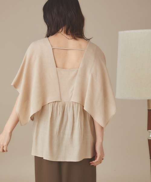 「moi tytto」 半袖ブラウス FREE ナチュラル レディース_画像2