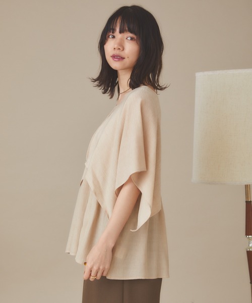 「moi tytto」 半袖ブラウス FREE ナチュラル レディース_画像8