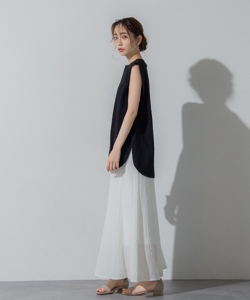 「Droite lautreamont」 ノースリーブトップス M オフホワイト レディース_画像9