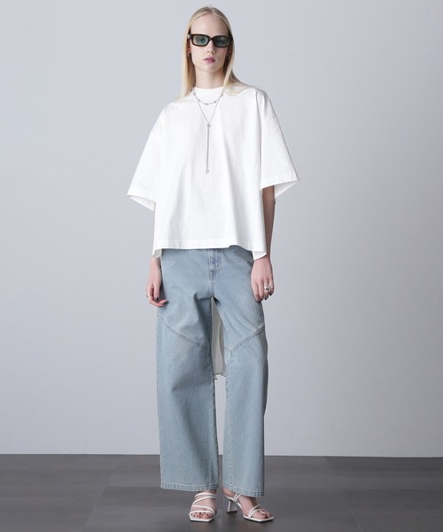 「ROSE BUD」 半袖カットソー ONE SIZE ブラック レディース_画像4