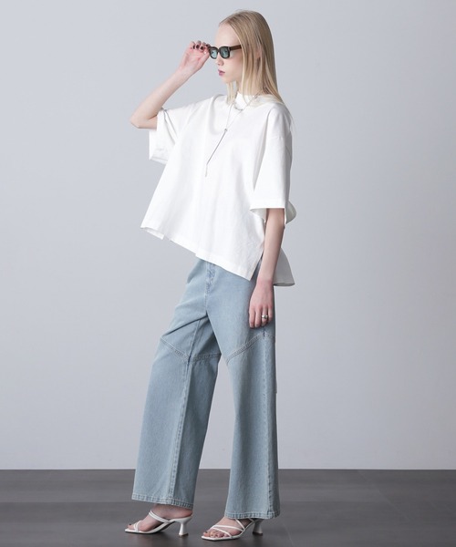 「ROSE BUD」 半袖カットソー ONE SIZE ブラック レディース_画像5