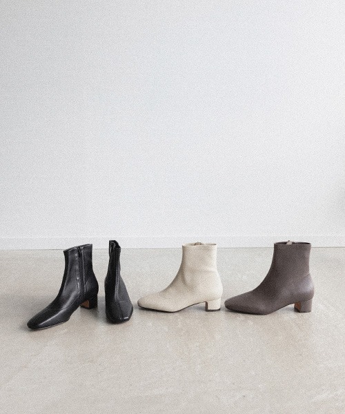 RANDA（ランダ） ブーツ 「本革」ストレッチレザーショートブーツ