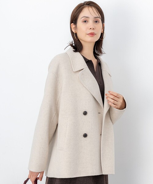 組曲（KUMIKYOKU） コート アウター ダブルブレストリバー コート
